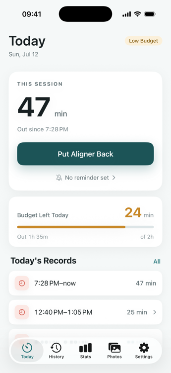 Out-time budget